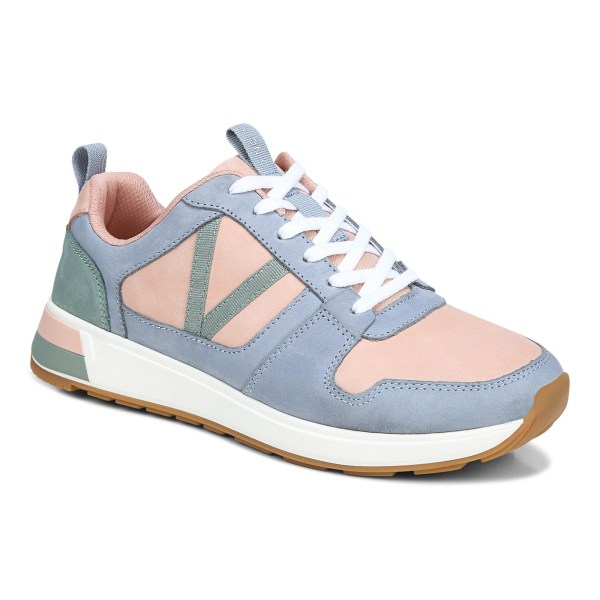 Vionic Trainers Ireland - Rechelle Sneaker Blue Pink - Womens Shoes Ireland | RQJLG-1497